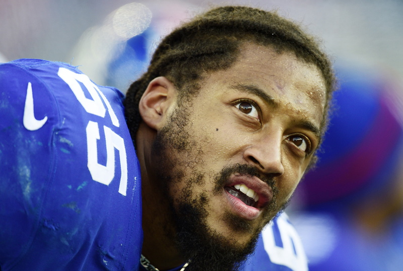 2K, white, close-up, young adult, smiling, young men, people, will beatty, indoors, new york giants, shirt, real people, football, american football, nike