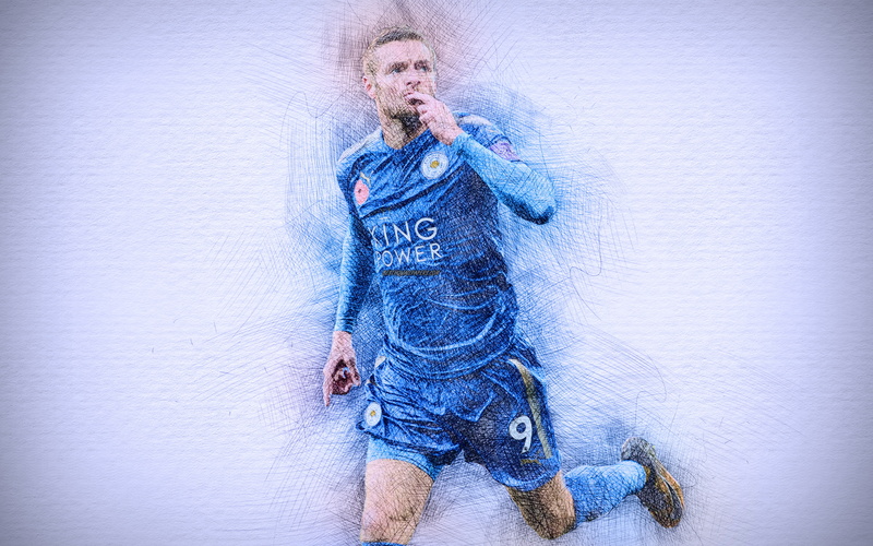 Soccer, 4K, Leicester City F.C., Jamie Vardy