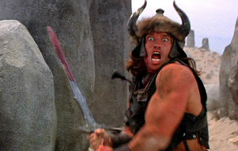 communication, rock, sign, conan the barbarian 1982, negative emotion, adult, portrait, fear, one person, ape, 720P, emotion, waist up, mid adult, primate
