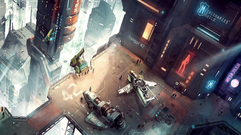 space station, travel, dark, futuristic, 1080P, transportation, spaceship, car, illustration, built Structure, street, land vehicle, architecture, skyscraper