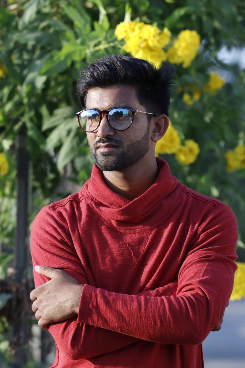 new, plant, man, outdoors, guy, 5K, one, eyes, wearing, haircut, lifestyles, portrait, glamour, hair, looking, eyeglasses, arms crossed, photo, young adult