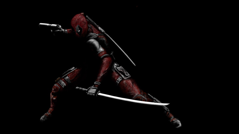 Fan art, Black, 4K, Deadpool, 4K