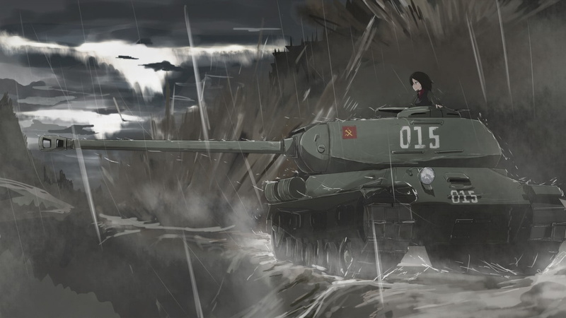 military, anime, tank, rain, war, anime girls, depressing, Girls und Panzer, 720P, vehicle