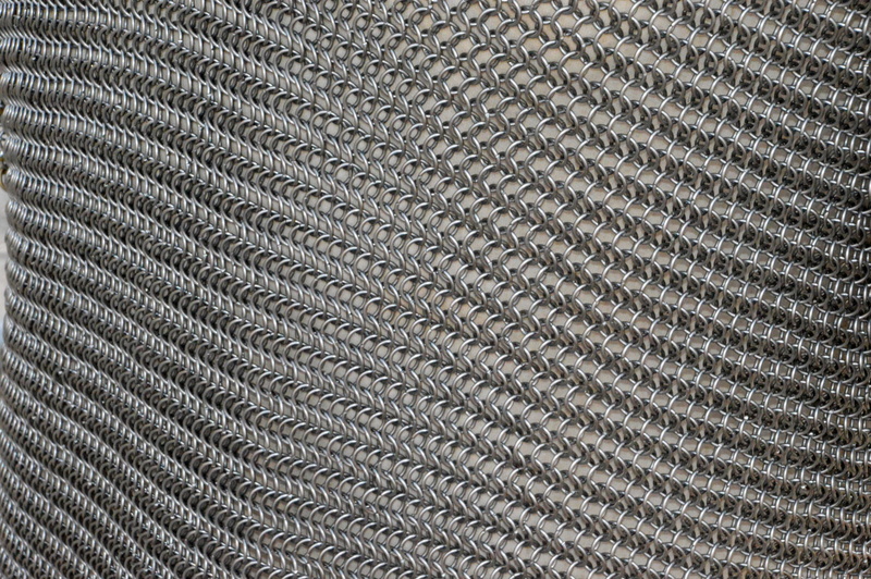 high angle view, jeans, pattern, string, backgrounds, knitting, striped, 2K, indoors, iron, clothing, textile, the hauberk, full frame, chainmail, silver colored
