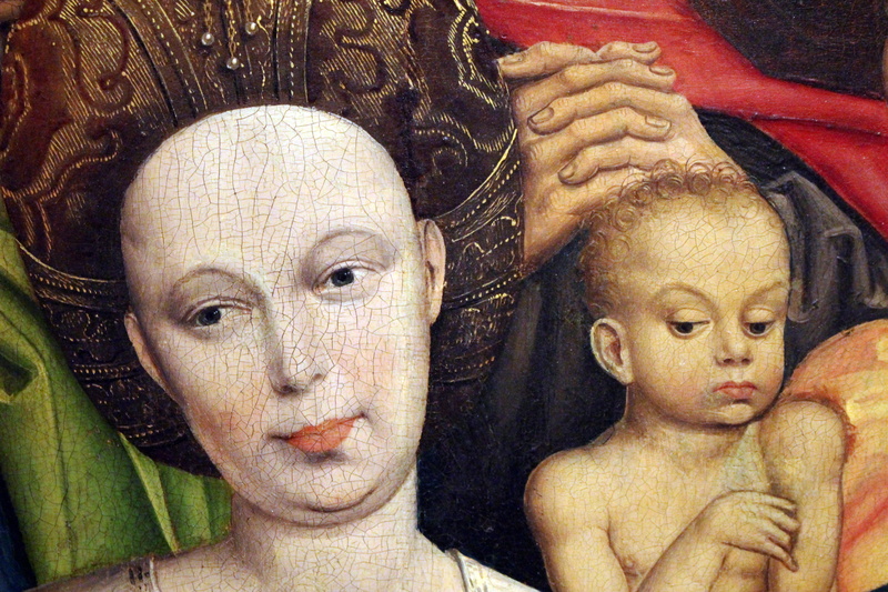 the framework, expressionism, human face, clothing, expressionist, madonna, male likeness, human body part, 5K, face, jesus child, painting, realist, portrait