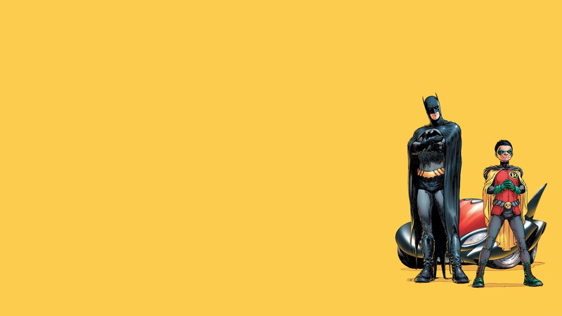 figurine, representation, female likeness, yellow background, human representation, statue, colored background, copy space, Batman and Robin, indoors, art and craft