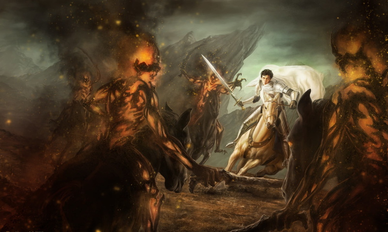 monsters, event, hell, arts culture and entertainment, heat - Temperature, fire, men, motion, celebration, smoke - Physical Structure, art, dark, burning