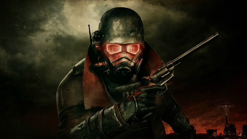 studio shot, suit of armor, work helmet, helmet, waist up, weapon, fighting, armed forces, portrait, demon - fictional character, gun, fallout ncr fallout new vegas