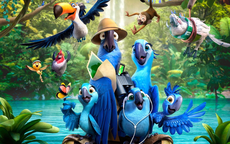 blue, 1080P, movie, rio, poster