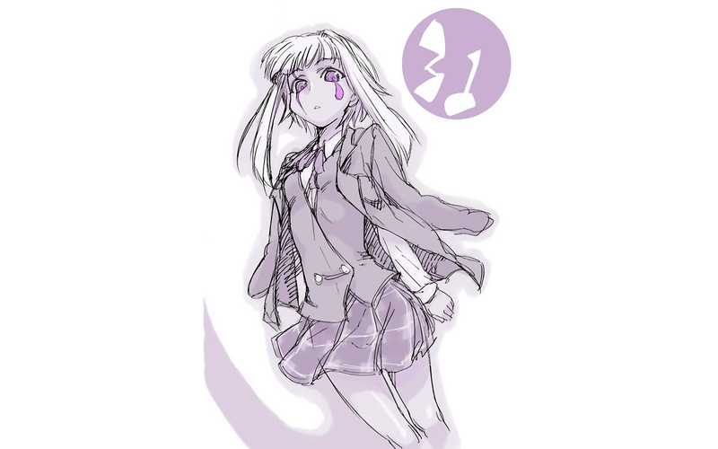 sensei, negima, 2K, rainyday, school, uniforms, mahou, background, simple, zazie