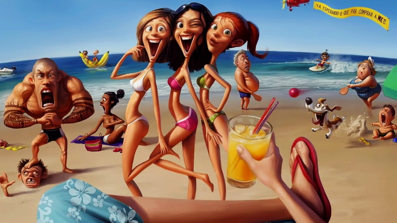 cartoons, 1920x1080, Tiago Hoisel, image, 1080P