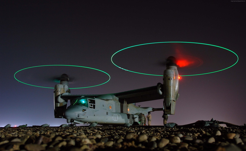 4K, Bell V-22 Osprey, U.S. Air Force, tiltrotor military aircraft