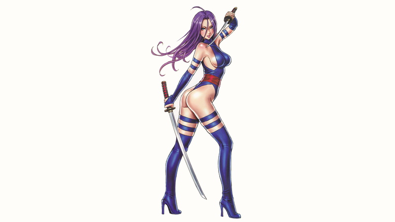 x-men, fantasy, xmen, sexy, babe, psylocke, warrior, marvel, 5K