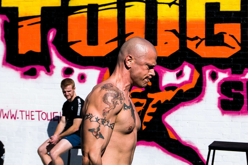 tattoo, males, 2K, young men, text, farmer carry, mid adult men, young adult, western script, shirtless, people, crossfit, mural, creativity, communication