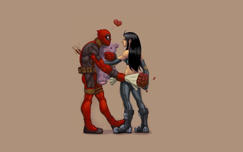 men, Merc with a Mouth, cut out, love, human representation, indoors, young adult, full length, people, standing, Deadpool, copy space, Comics, young men