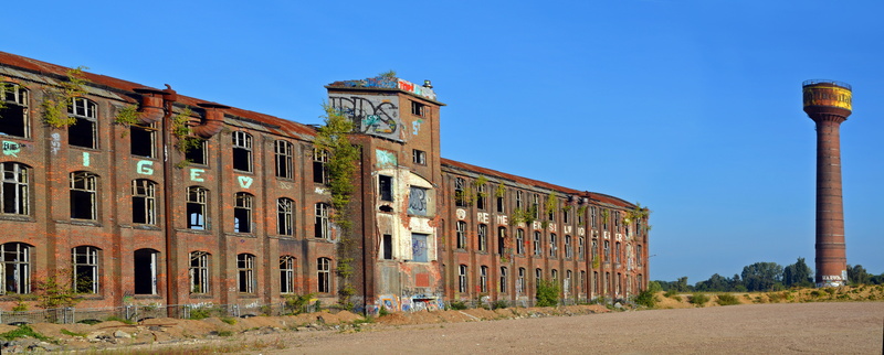 no people, built structure, row house, decay, facade, broken, clear sky, old factory, land, old, lost places, travel, travel destinations, building, Industrial Plant