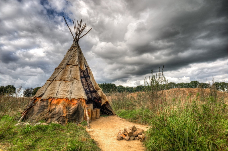 landscape, history, rural scene, land, Tipi, architecture, no people, 1080P, ruined, sky, Man Made, field, wood, outdoors, Native American, Tent, wood - material