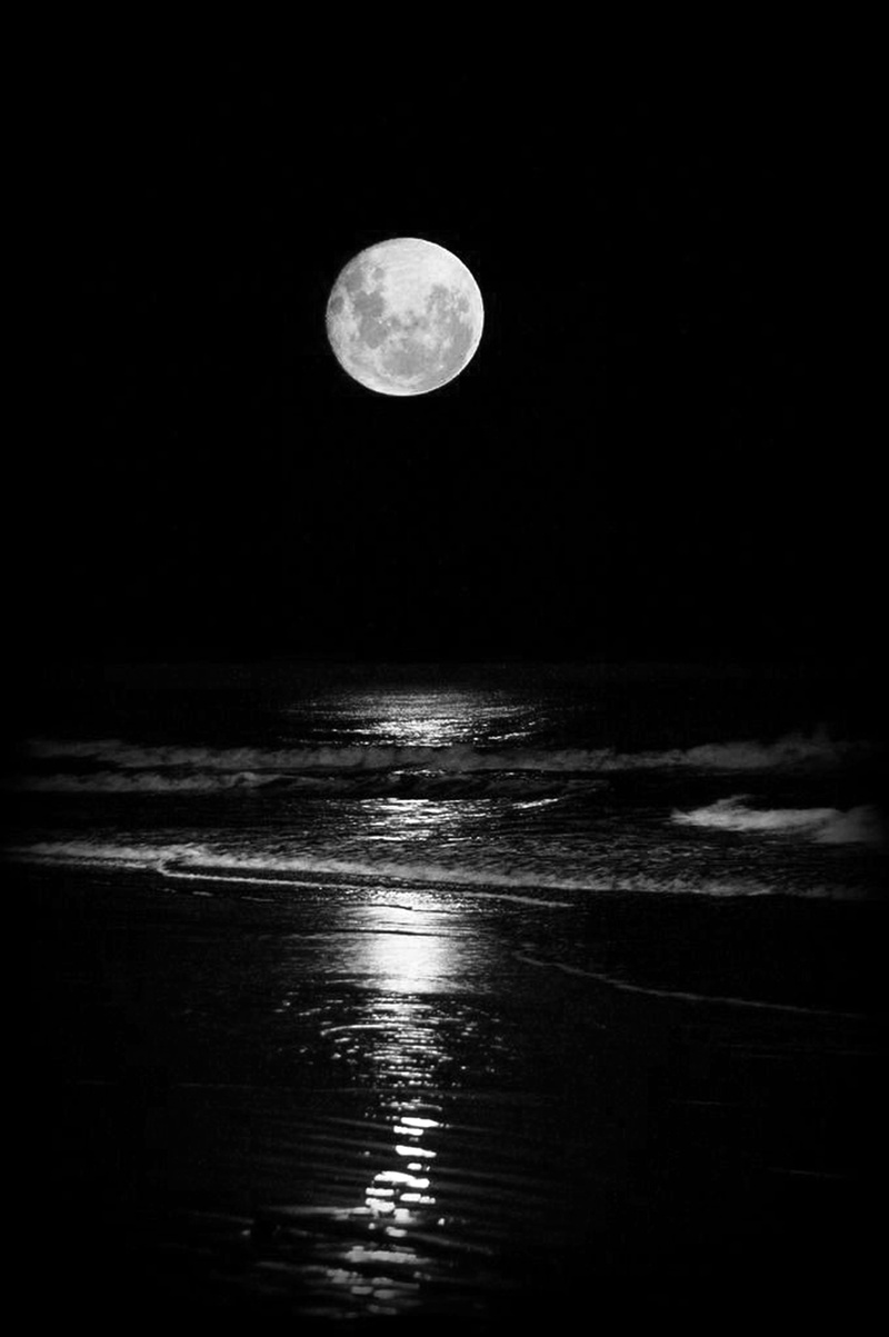 space, night, tranquility, astronomy, beauty in nature, moon, nature, and, scenics - nature, 4K, land, river, outdoors, water, full moon, sky, sea, horizon over water