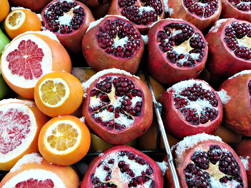 fruit, market, food And Drink, 4K, no people, close-up, oranges, still life, pomegranates, vitamin, gourmet, summer, organic, full frame, juice, orange color