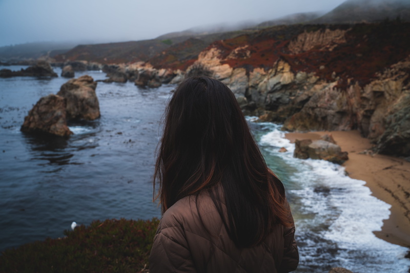 promontory, tough, beach, one person, monterey, unique, people, 5K, business, hairstyle, lifestyles, success, coast, scenics - nature, rear view, ocean