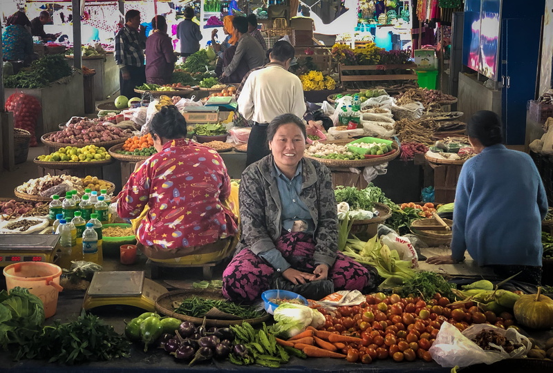 person, tough, career woman, abundance, business, for sale, produce, woman, vendor, strong, market stall, food, buying, large group of objects, asia, retail display