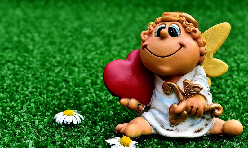 green color, cherub, decoration, mammal, flower, nature, human representation, photo, celebration, funny, greeting card, romance, holiday, cute, wing, art and craft