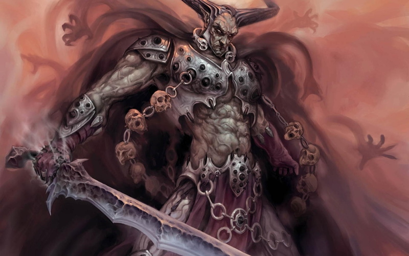 1080P, demon, illustration, lord, monster, hell, warrior, 3d and abstract, dark