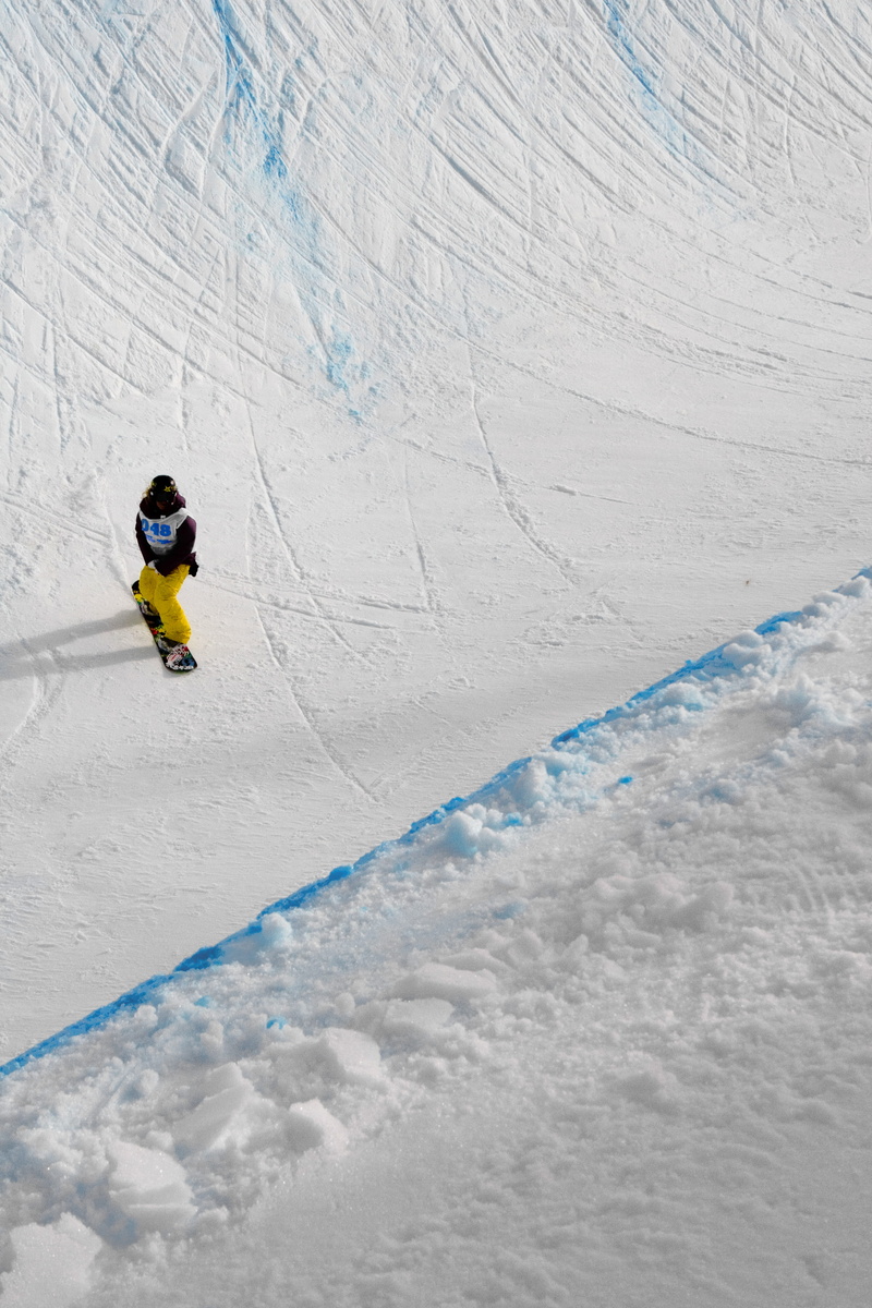 cold, motion, day, vacations, sport, cadrona, winter, leisure activity, snowboarder, half pipe, style, nature, mountain, ride, man, person, sports, mountain range