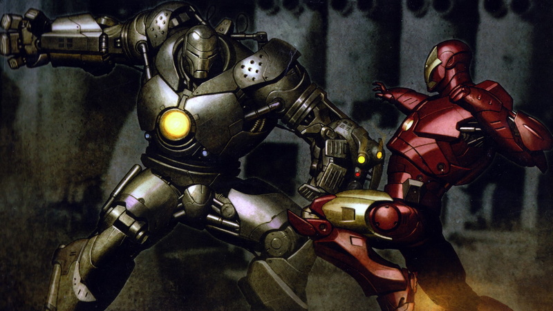 cartoon/comic, fight, man, 1080P, iron, hd, machine