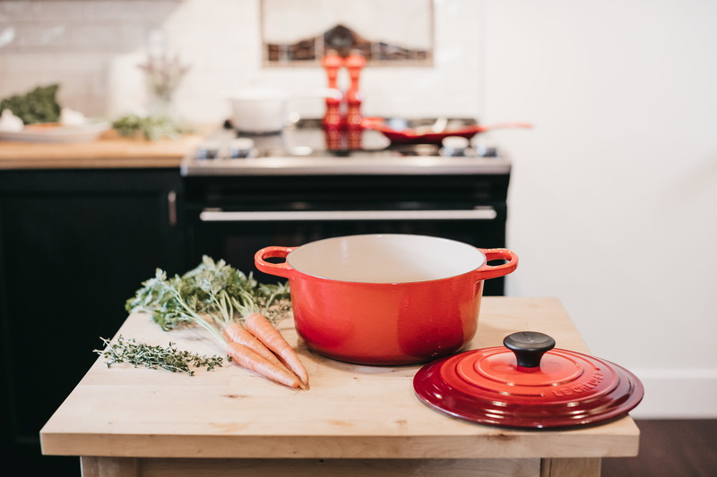le creuset, appliance, cooker, home, make, carrot, bowl, healthy eating, drink, cup, indoors, freshness, herb, pottery, soup bowl, plant, meal, no people