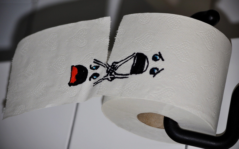 Toilets, Falling, Toilet Paper, 2K, Screaming, painting