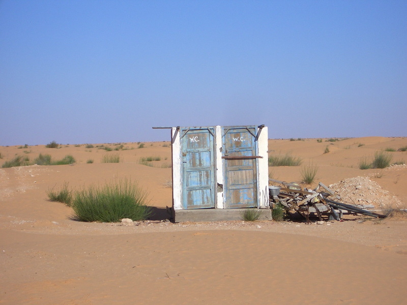 sunlight, 1080P, desert, beach, tranquility, Public Toilet, scenics - nature, man toilet, no people, environment, barrier  toilet, landscape, sahara, arid climate