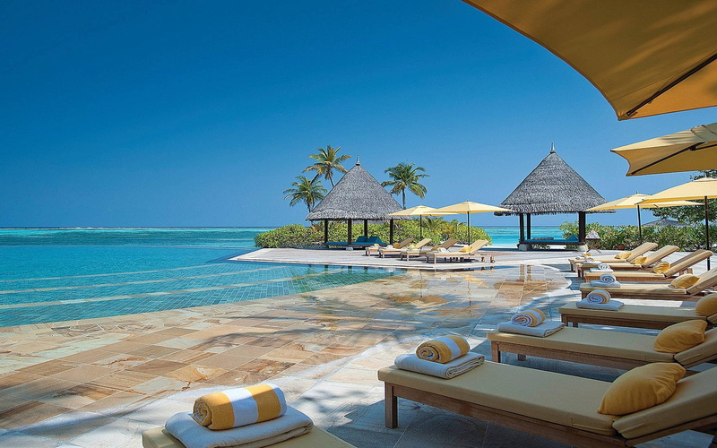 maldives, seasons, four, beach, resort, 2K