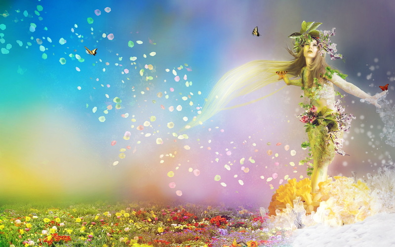 series, 1080P, nature, four, spring, seasons, hd, one, art, x