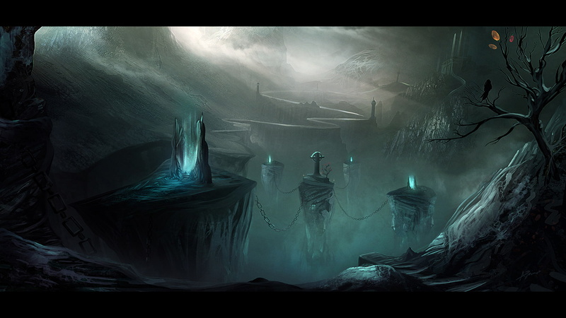 gloomy, 1080P, dark fantasy, digital art, painting