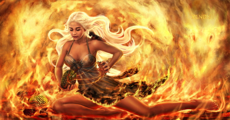 game of thrones, flame, motion, fire - natural phenomenon, adult, Birth of dragons, beautiful people, inferno, one person, burning, 720P, fashion, young adult