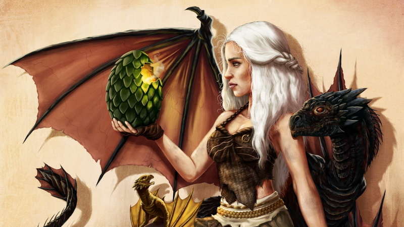 Daenerys Targaryen, 1080P, Mother, dragon, Game Of Thrones