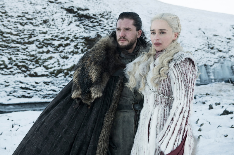 Milia Clarke, king of the north, 5K, Kit Harington, game of thrones, the king in the North, targaryen, Jon snow, daenerys Targaryen