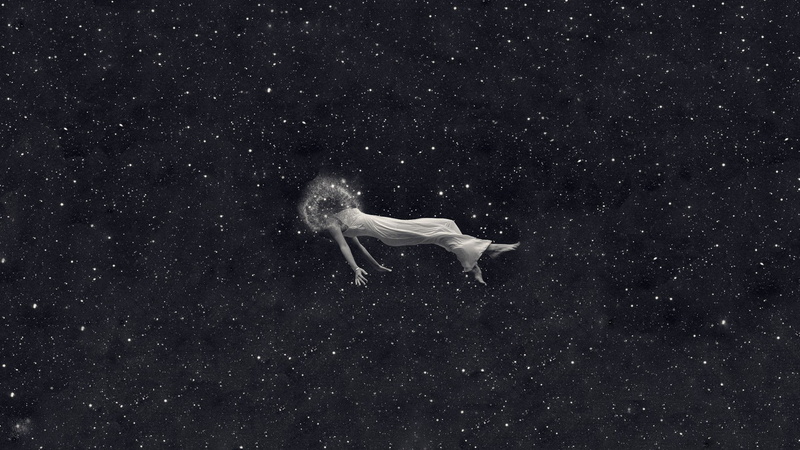 mammal, animal wildlife, animals in the wild, space, outdoors, star, beauty in nature, no people, marine, digital composite, 1080P, full length, shark