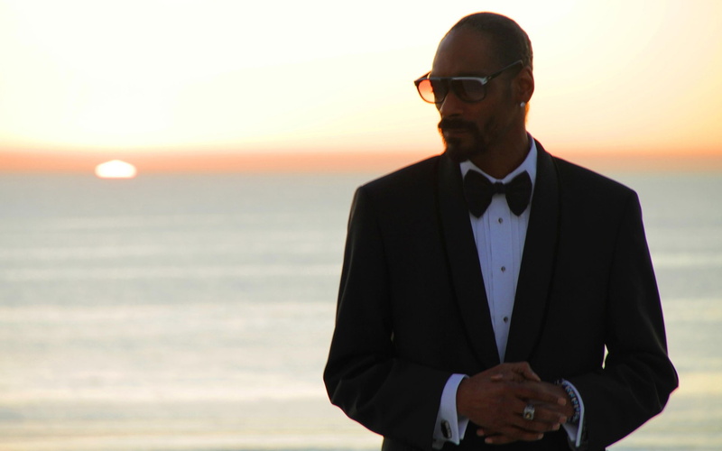 business, bow tie, men, formalwear, front view, tuxedo, standing, glasses, sky, sunset, nature, snoop dogg, one person, 1080P, males, adult, fashion, water