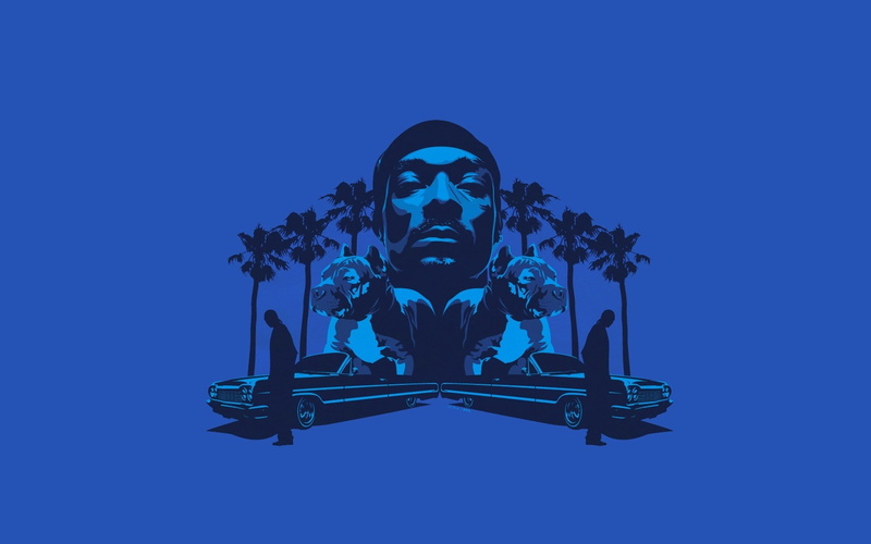 portrait, Cars, Face, colored background, flowering plant, front view, indoors, Trees, representation, silhouette, nature, male likeness, Snoop dogg, 1080P