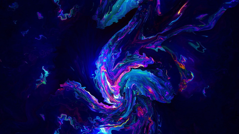 1080P, abstract art, fractal art, abstaction, blue