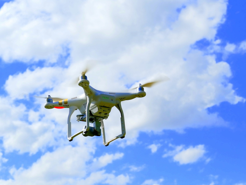 camera - photographic equipment, 2K, mid-air, no people, flying machine, above, sky, motion, nature, transportation, air vehicle, propeller, day, technology
