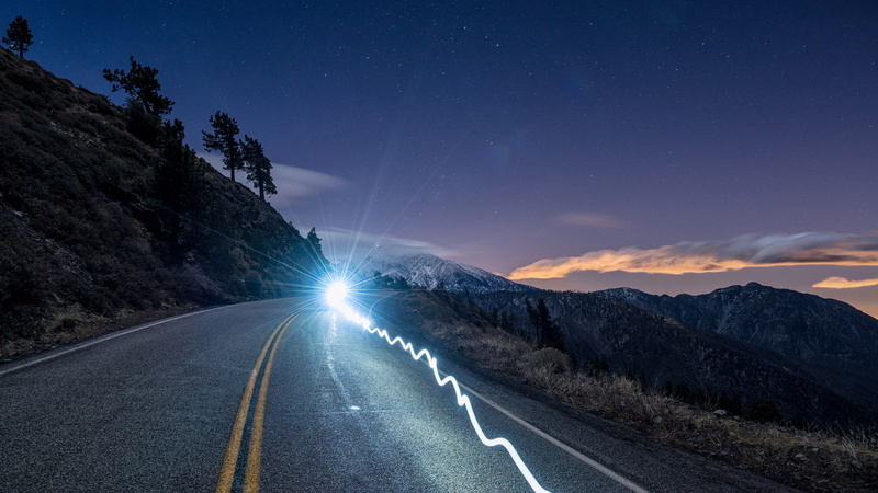 Angeles National Forest, mountains, the sky, road, light, National forest Angeles, 5K, CA, California