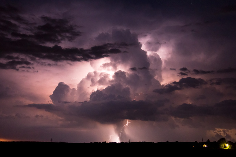 a thunderstorm cell, flash, lightning, rain, 4K, warning sign, ominous, no people, thundercloud, extreme weather, beauty in nature, clouds, meteorology