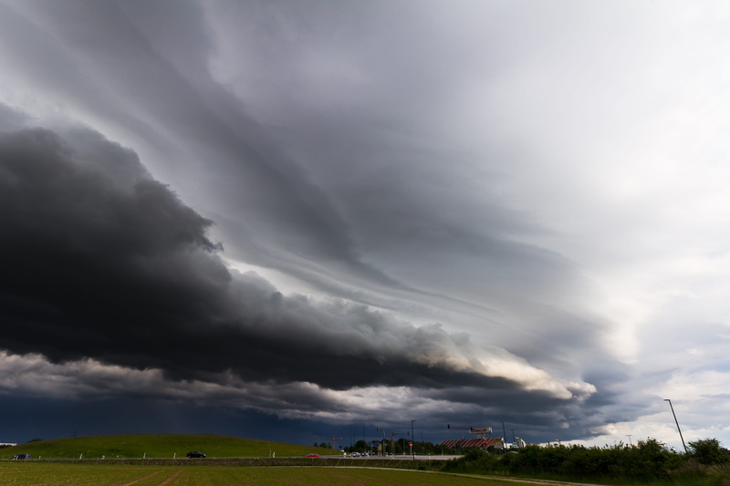 weird, horizon over land, shelf cloud, threatening, cloud roller, dramatic sky, environment, scenics - nature, storm, storm hunting, force of nature, arcus