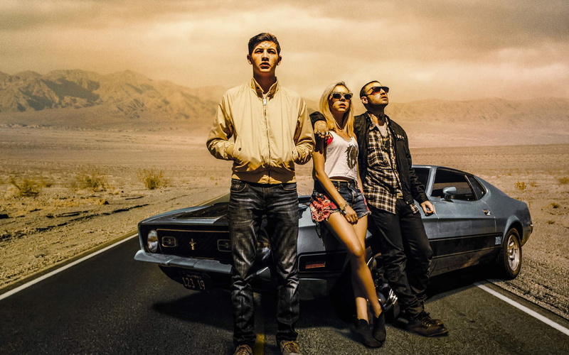transportation, two people, young women, road trip, hollywood, portrait, standing, car, outdoors, men, adult, nature, sky, Movies, Hollywood Movies, full length