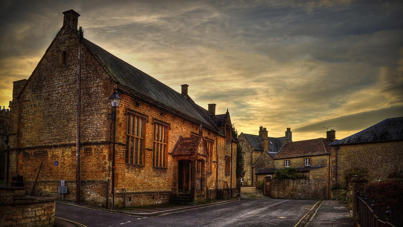 british, dead, clouds, nature and landscapes, 1080P, end, house, backstreet, hdr, brick, brown, houses