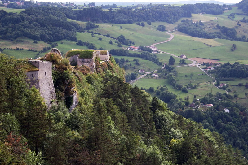 tree, travel, france, building exterior, environment, tranquility, jura, panoramic, plant, architecture, green color, land, growth, high angle view, tranquil scene
