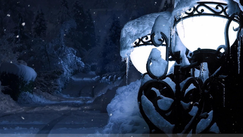 outdoors, flowing, cold temperature, ice, sky, icicle, 1080P, darkness, lamp, land vehicle, mode of transportation, night, solid, winter, motion, no people